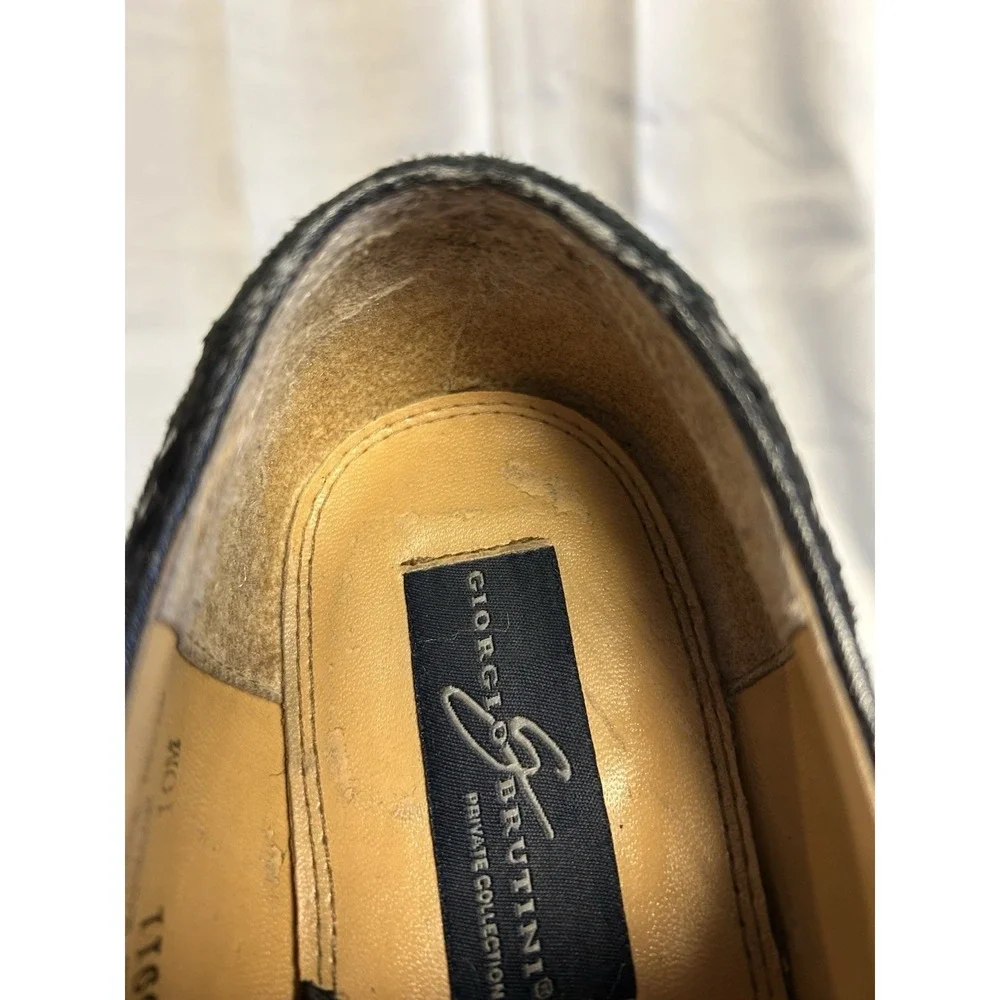Giorgio Brutini Men's Oxford 10M Black Suede Sparkle Mirrors Jewel Prep 155911